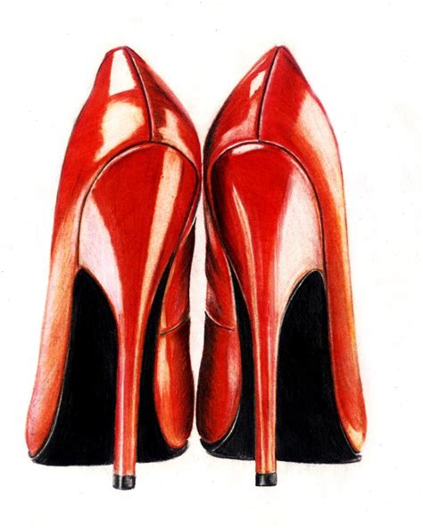 High Heels Colored Pencils Drawing Heels Shoes Drawing Shoes