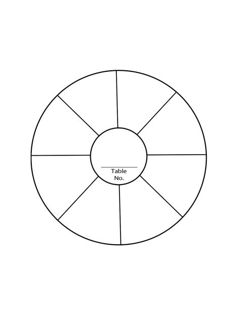 Round Seating Chart Template Free Download