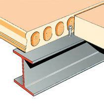 • a prestressed, precast, hollow core concrete element, • flat with constant slope, with minimized weight through the • use of longitudinal voids, strengthened with stressed steel cable. Concrete precast core floor slab / for floors / hollow