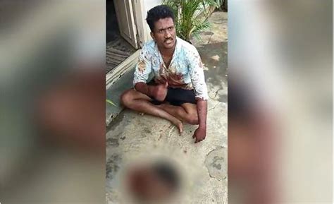 man beheaded in karnataka attacker surrenders with severed head