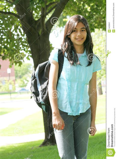 Teen Girl Ready For School Stock Image Image Of Pretty