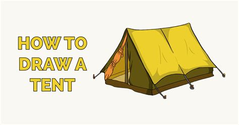 How To Draw A Tent Easy To Draw Art Project For Kids See The Full