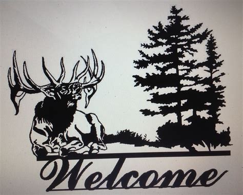 Elk Welcome Elk Silhouette Plasma Cutter Art Crafts With Pictures