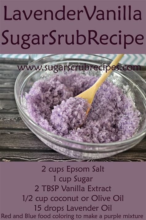 Lavender Vanilla Sugar Scrub Recipe Diy Body Scrub
