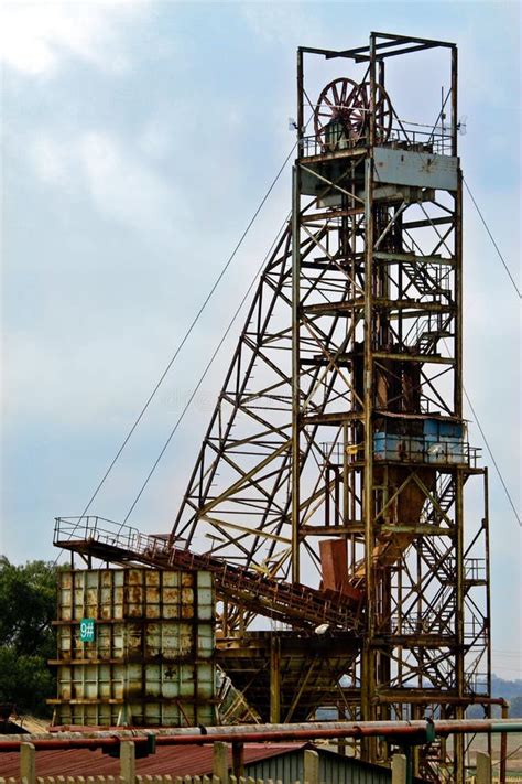 Mine Shaft Stock Image Image Of Lift Winding Cage 12824823