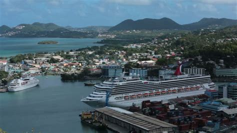 Castries St Lucia Cruise Ship Port Urban Center Tourism Is Vital To