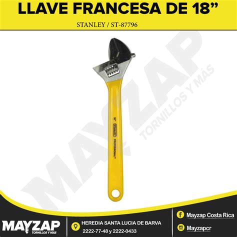 Llave Francesa De 18 Profesional Marca Stanley St 87796 Mayzap