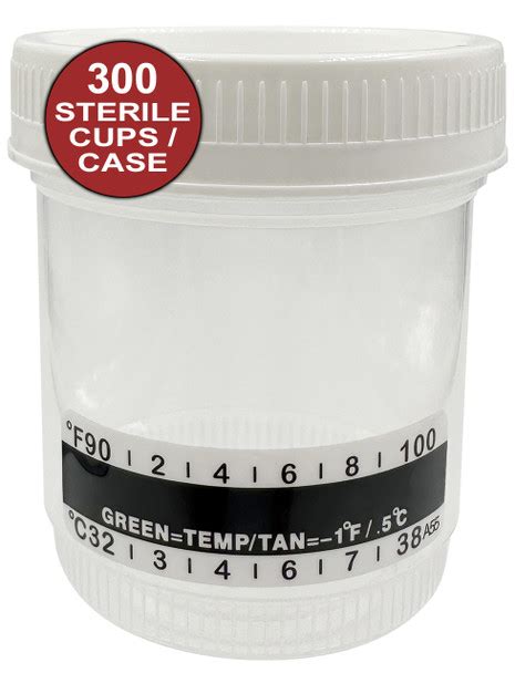 Sterile Urine Collection Specimen Cups By Identify Health 90ml Idh