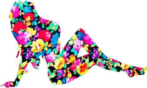 Shop for a 24/7 black floral front knot maxi dress at maurices.com. Download Transparent Floral Pattern Silhouette Model Sexy ...