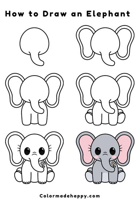How To Draw A Realistic Baby Elephant