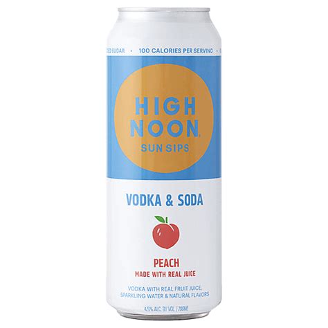 High Noon Vodka Hard Seltzer Peach Can 700 Ml Beer Wine And Spirits