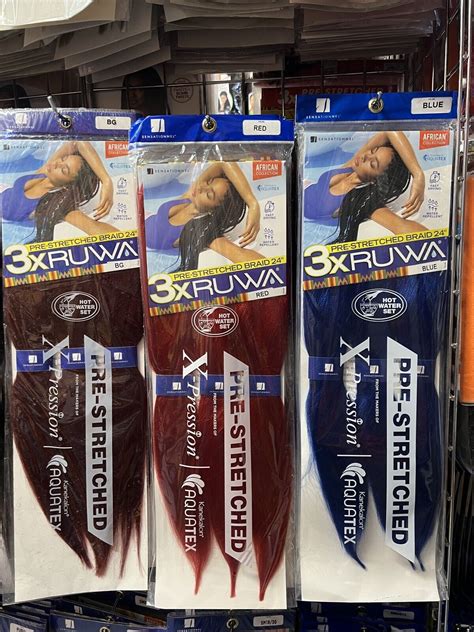 3x Ruwa 24 Braid Sensationnel X Pression Pre Stretched Aquatex Braiding Hair Ebay