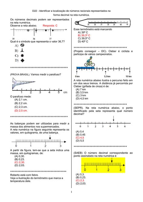 Atividade Sobre Números Racionais