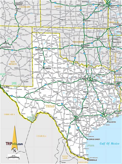 Detailed maps of texas, printable tx maps online: Texas Map - ToursMaps.com