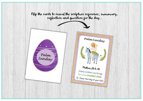 Printable Easter Holy Week Calendar Easter Countdown Etsy