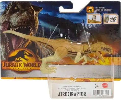 Jurassic World Dominion Ferocious Pack Atrociraptor Action Figure Beige Mattel Toywiz