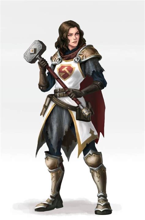 Pin By Shade On Character Design Female Human Female Knight Cleric