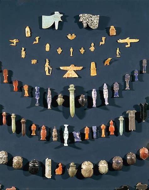 egyptian civilization ornaments and protective objects of the mummy ancient egyptian
