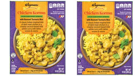 Wegmans Chicken Korma With Basmati Turmeric Rice Health Alert Reason