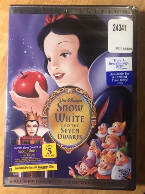 Disney Snow White And The Seven Dwarfs 2 Discs Dvd 2001 Platinum Edition
