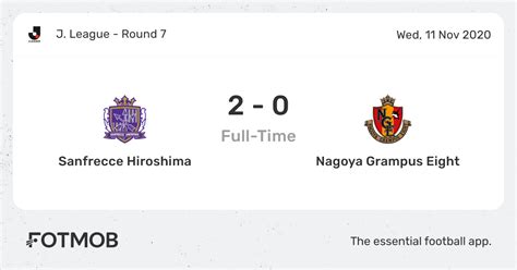Sanfrecce Hiroshima vs Nagoya Grampus Eight - live score, predicted