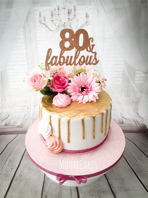 Elegant 80th Birthday Cake For Grandma Birthday Card Message