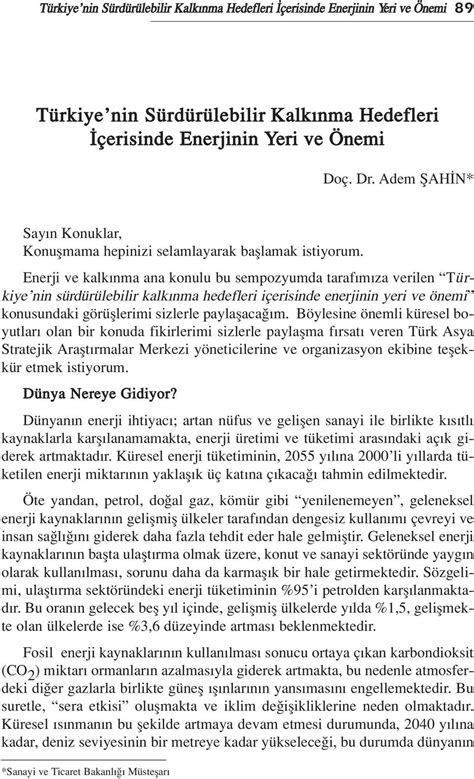 sürdürülebilir kalk nma hedefleri içerisinde enerjinin yeri ve önemi