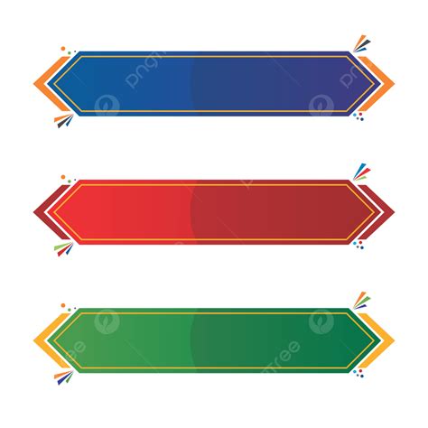 Set Of Creative Colorful Banner Shape Vector Image Shape Banner