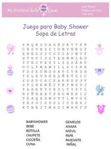 Sopa De Letras Juegos Para Baby Shower Baby Showers Divertidos Y