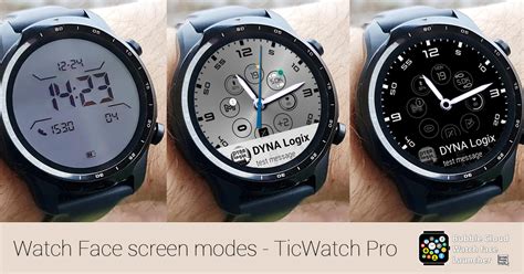 Ticwatch Pro Watch Face Screen Modes Bubble Cloud Widgets Wearos