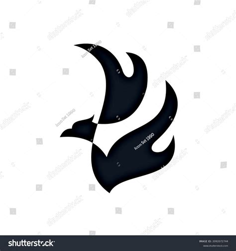 Bird Symbols Logo Black White Stock Illustration 2092072744 Shutterstock