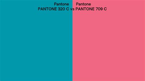 Pantone 320 C Vs Pantone 709 C Side By Side Comparison