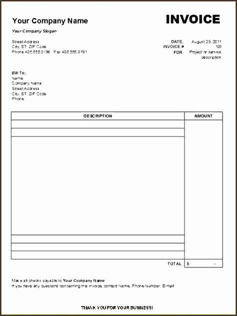 Printable Contractor Invoice Forms Printable World Holiday