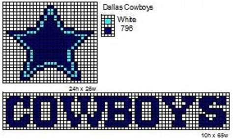 The pattern includes a color legend for anchor pearl cotton. Dallas Cowboys by cdbvulpix on DeviantArt