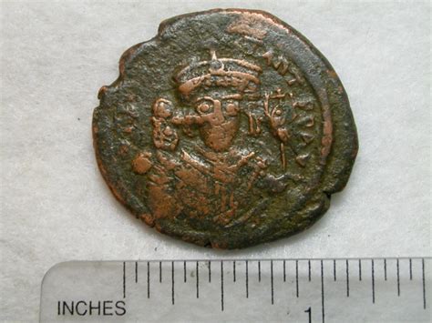 Bz 33 Byzantine Bronze Follis Tiberius Ii Constantine 578 582 Ad