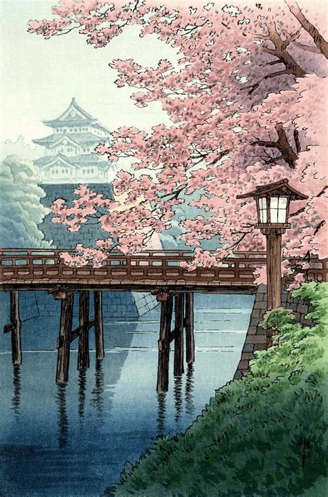 Art Japonais Gravures Dart De Bois Fleurs De Cerisier De Etsy