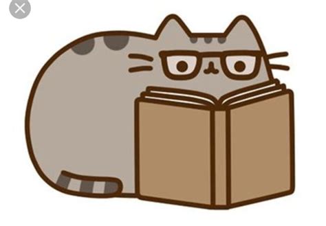 Pusheen Cat Reading Book Painted Rock Idea Pusheen Cute Pusheen Cat