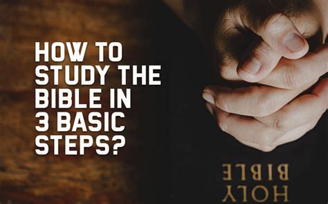 How To Study The Bible In 3 Basic Steps David D Murdoch