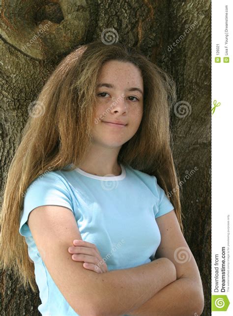 Teen Girl With Long Hair Stock Image Image Of School