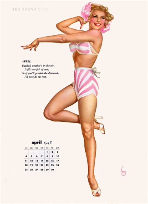 the american pin up alberto vargas from april 1948 esquire calendar