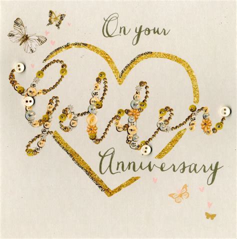 Gifts & gift cards all jewelry & accessories. On Your Golden 50th Anniversary Buttoned Up Greeting Card ...