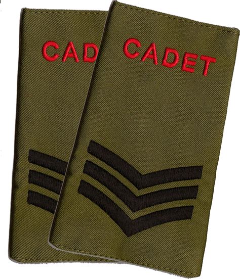 Official Cadet Sergeant Pair Of Acf Ccf Rank Slides For Mtp Amazon