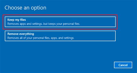 The Windows 10 Reset This Pc Restore Option Will Fail When You Select