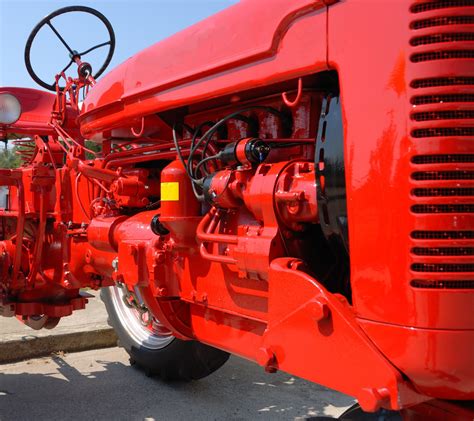 Classic Red Tractor Engine Free Stock Photo Public Domain Pictures