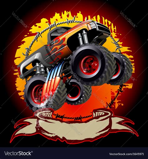 Download icons in all formats or edit them for your designs. Cartoon monster truck Royalty Free Vector Image