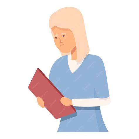 Premium Vector Blonde Nurse Icon Cartoon Vector Hospital Help