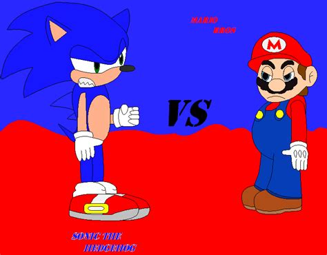 Sonic The Hedgehog Vs Mario Bros By Elmundowath On Deviantart