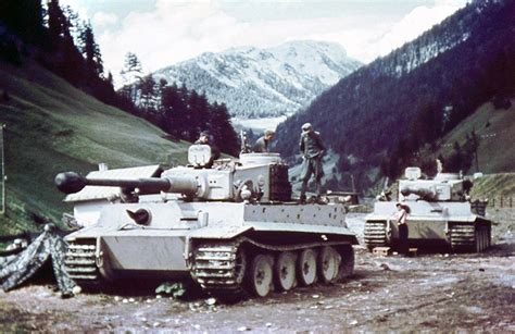 Tiger Ausfe Tanks From The 508th Heavy Panzer Battalion At The Border