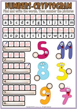 When we visited colonial williamsburg we took on the role of spies. Numbers ESL Printable Worksheets For Kids 1