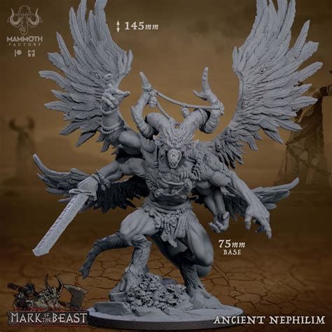 Ancient Nephilim Devil 4k Miniature Dnd Miniature Etsy